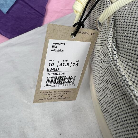 NWB Ariat Women's Hilo Gallant Gray Shoes Size 10 - Picture 7 of 7